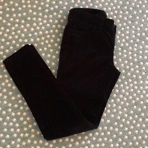 Black Velvet Banana Republic Skinny Pants